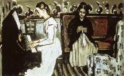 Paul Cezanne Jeune fill au piano painting